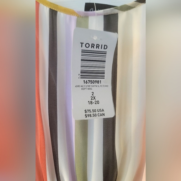 NWT Torrid Chiffon Dress - Picture 4 of 4